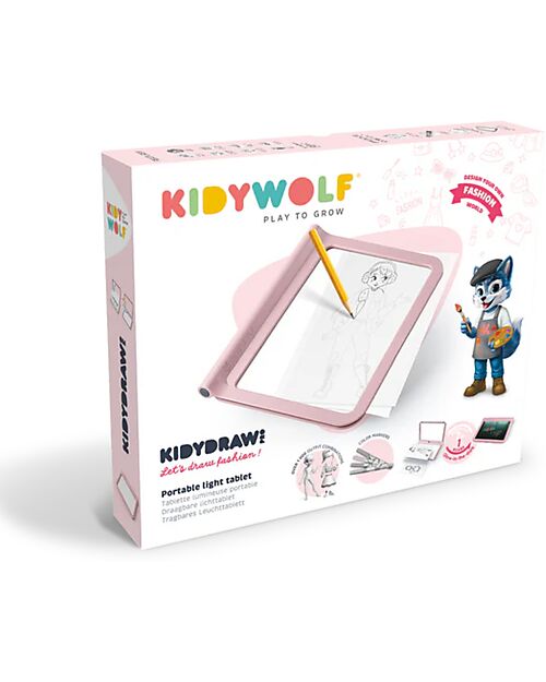 Kidywolf Light Drawing and Writing Board - Pink - Creativity and Fun for Kids - 5+ years Draw And Color