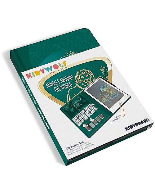Kidywolf Mini Digital Drawing Tablet - Animals Around the World - 4+ Years Draw And Color