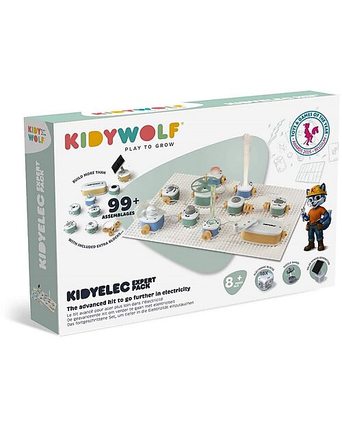 Kidywolf My First Electricity Kit - 18 Pieces - Discover the World of Energy STEM toys