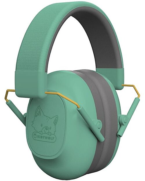 Kidywolf Noise Cancelling Headphones - Green - Adjustable Headband Audio Players