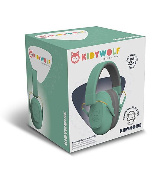 Kidywolf Noise Cancelling Headphones - Green - Adjustable Headband Audio Players