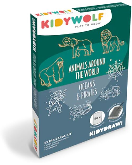 Kidywolf Refill for Kidydraw Mini - Animals and Pirates Draw And Color