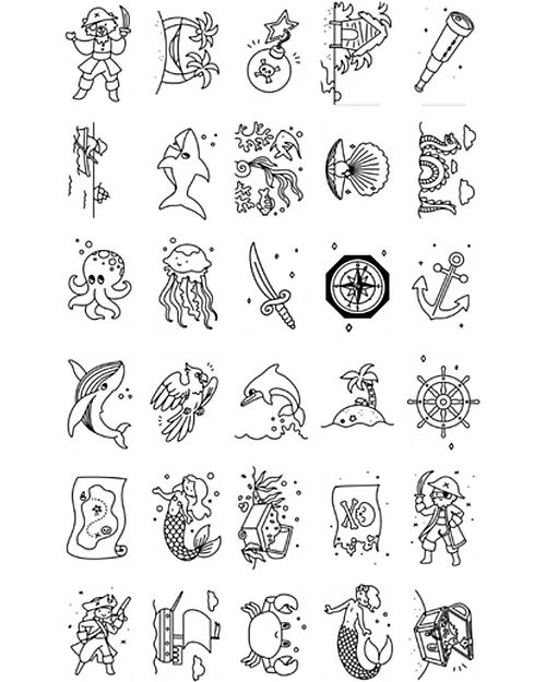 Kidywolf Refill for Kidydraw Mini - Animals and Pirates Draw And Color