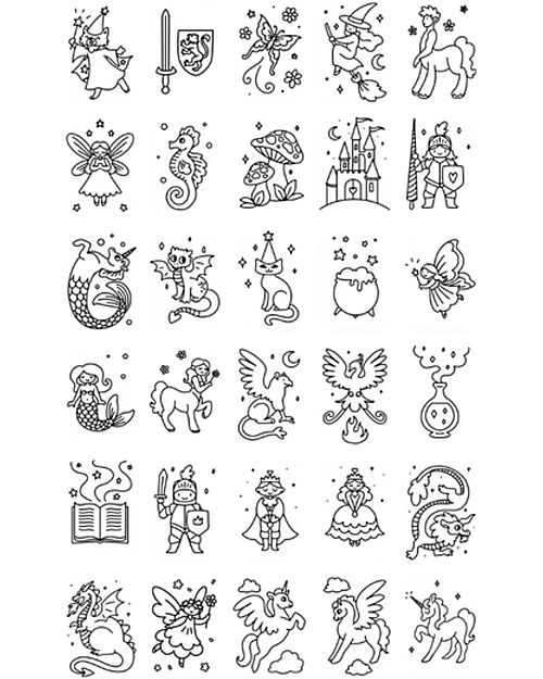 Kidywolf Refill for Kidydraw Mini - Fairy Tales and Animals Draw And Color