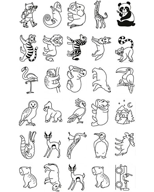 Kidywolf Refill for Kidydraw Mini - Fairy Tales and Animals Draw And Color