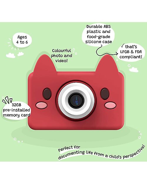 Kiimento Kiimento Digital Camera - Akito the Fox - Photo & Video - Ages 4+ Cameras