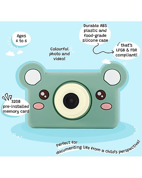 Kiimento Kiimento Digital Camera - Mikayo the Bear - Photo & Video - Ages 4+ Cameras