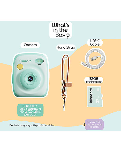 Kiimento Kiimento Instant Print Digital Camera - Mint - Ink-Free Printing - Ages 8+ Cameras
