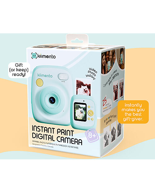 Kiimento Kiimento Instant Print Digital Camera - Mint - Ink-Free Printing - Ages 8+ Cameras