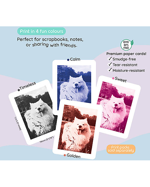 Kiimento Kiimento Instant Print Digital Camera - Sky Blue - Ink-Free Printing - Ages 8+ Cameras