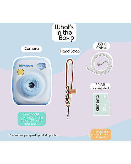 Kiimento Kiimento Instant Print Digital Camera - Sky Blue - Ink-Free Printing - Ages 8+ Cameras
