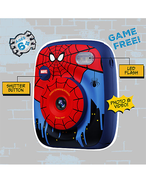 Kiimento Kiimento Instant Print Digital Camera - Spider-Man - Ink-Free Printing - Ages 8+ Cameras