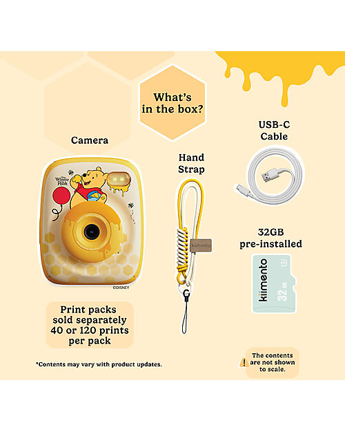 Kiimento Kiimento Instant Print Digital Camera - Winnie the Pooh - Ink-Free Printing - Ages 8+ Cameras