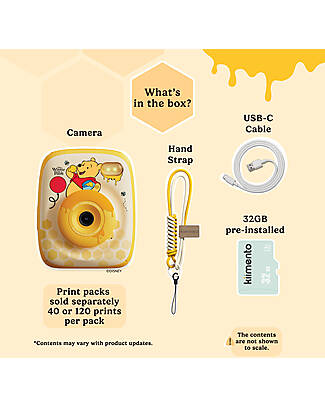 Kiimento Kiimento Instant Print Digital Camera - Winnie the Pooh - Ink-Free Printing - Ages 8+ Cameras