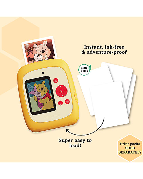Kiimento Kiimento Instant Print Digital Camera - Winnie the Pooh - Ink-Free Printing - Ages 8+ Cameras