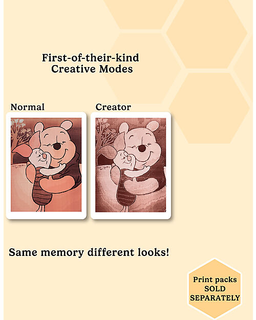 Kiimento Kiimento Instant Print Digital Camera - Winnie the Pooh - Ink-Free Printing - Ages 8+ Cameras