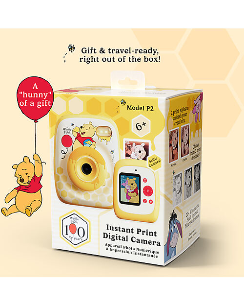 Kiimento Kiimento Instant Print Digital Camera - Winnie the Pooh - Ink-Free Printing - Ages 8+ Cameras