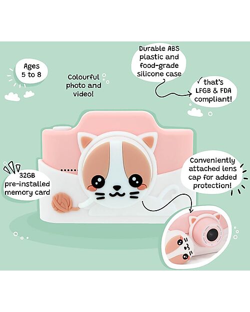Kiimento Kiimento Touchscreen Digital Camera - Meowie the Cat - Photo & Video - Ages 5+ Cameras