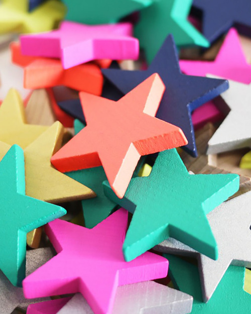 Kiko+ and gg* Colourful Tanabata Star Dominoes - Made From FSC Beechwood! Traditional Toys