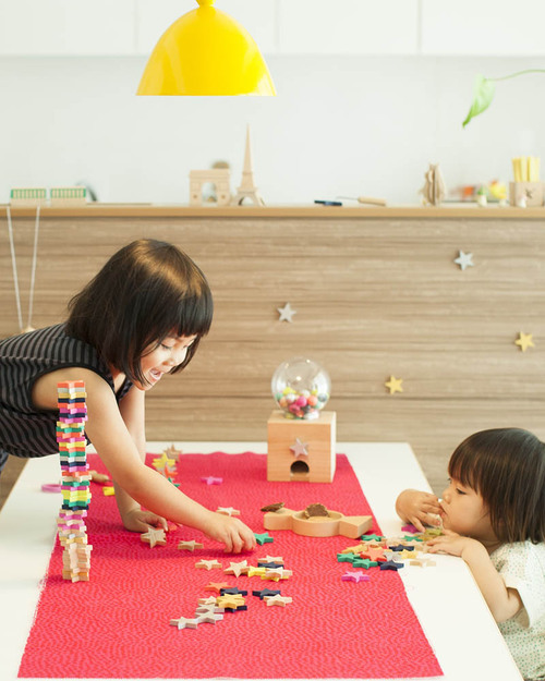 Kiko+ and gg* Colourful Tanabata Star Dominoes - Made From FSC Beechwood! Traditional Toys