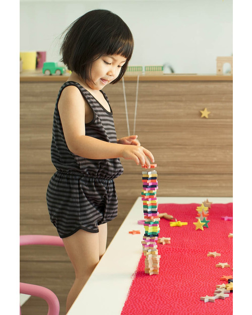 Kiko+ and gg* Colourful Tanabata Star Dominoes - Made From FSC Beechwood! Traditional Toys