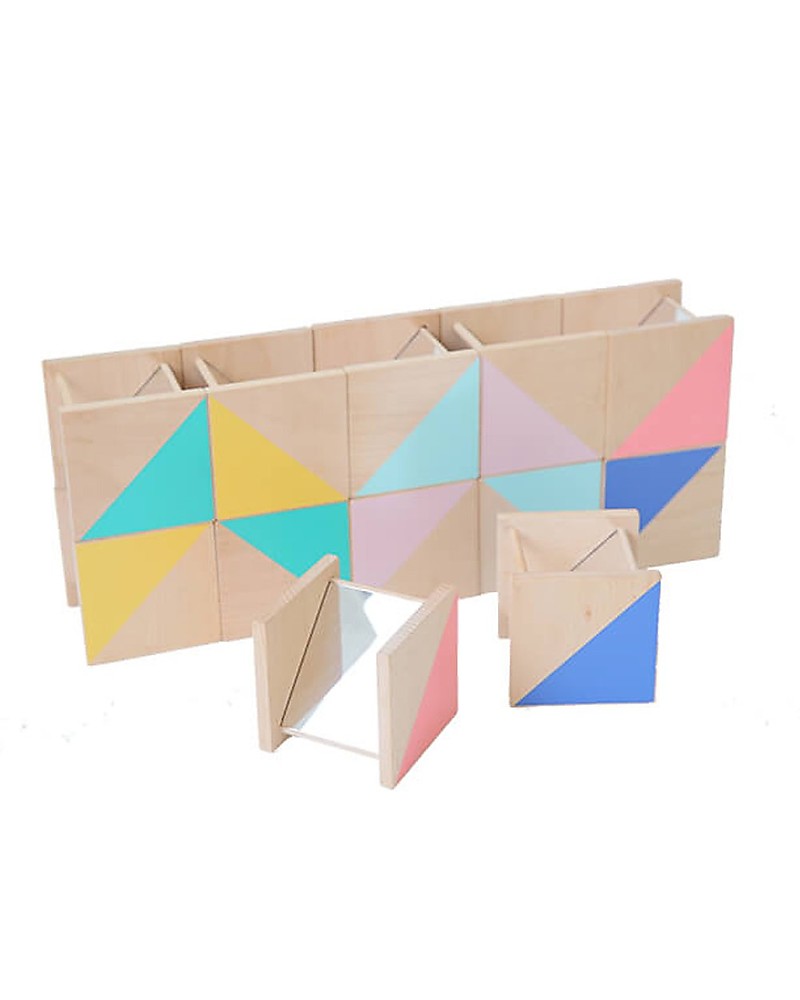 Kiko And Gg Ditto Wooden Cubes With Mirrors 9x9x9 Cm Unisex