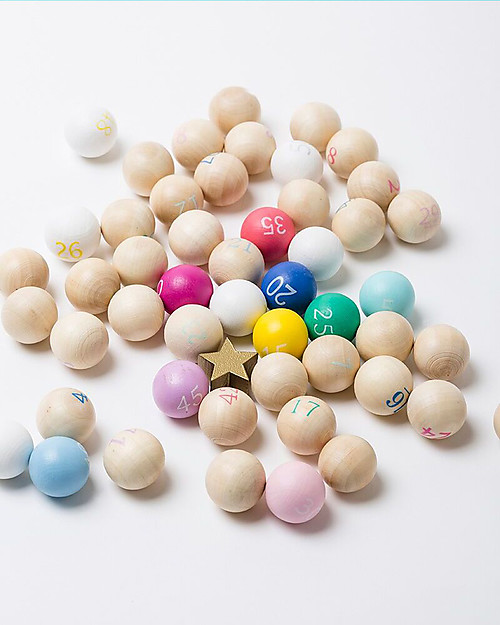 Kiko+ and gg* Gatcha Gatcha Wooden Bingo Set - Includes 50 beads and 30 cards Board Games