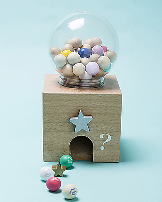 Kiko+ and gg* Gatcha Gatcha Wooden Bingo Set - Includes 50 beads and 30 cards Wooden Blocks & Construction Sets