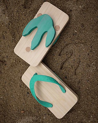 Kiko+ and gg* Kiko Ashiato Animal Print Toy Beach Sandpit Sandals - Zaurus Print Beach Toys