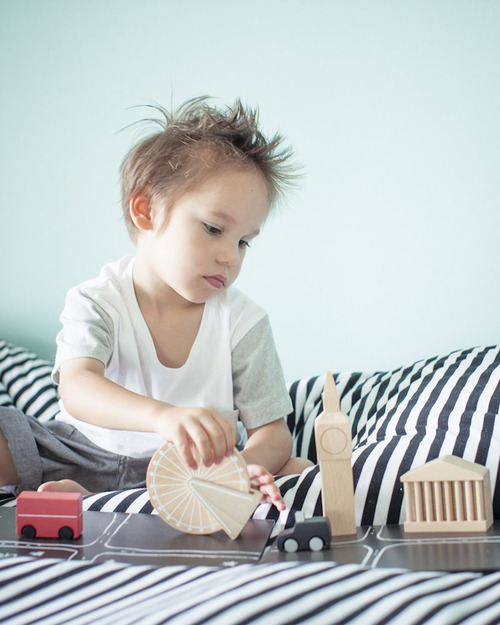 Kiko+ and gg* Machi London Tiny Town - Made With FSC Beechwood! Wooden Blocks and Construction Sets