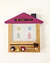 Kiko+ and gg* Magic Drawing Board Oekaki House Cat - Sustainable Beechwood Non-toxic colours - Purple Drawing Boards