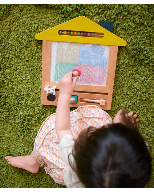 Kiko+ and gg* Magic Drawing Board Oekaki House Dog - Sustainable Beechwood Non-toxic colours Drawing Boards