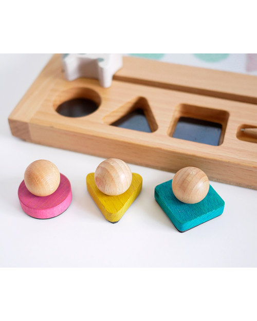 Kiko+ and gg* Magic Drawing Board Oekaki House Dog - Sustainable Beechwood Non-toxic colours Drawing Boards