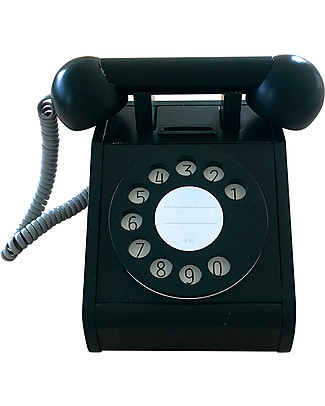 Kiko+ and gg* Toy Telephone, Black - Includes Coins and Coin Purse! Pretend Play