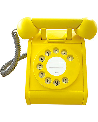 Kiko+ and gg* Toy Telephone, Yellow - Includes Coins and Coin Purse! Pretend Play