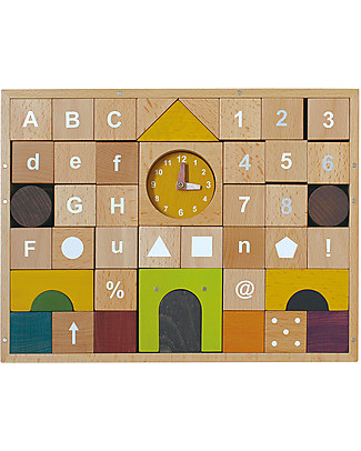 Kiko+ and gg* Tsumiki School - Numbers, Symbols and Shapes Blocks STEM toys