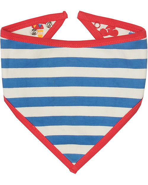 Kite Balloons Bandana Bib, Reversible - Red  - 100% Organic Cotton Bandana Bibs