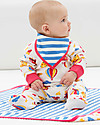 Kite Balloons Bandana Bib, Reversible - Red  - 100% Organic Cotton Bandana Bibs