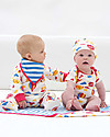Kite Balloons Bandana Bib, Reversible - Red  - 100% Organic Cotton Bandana Bibs