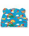 Kite Cap with Ears - Blue - Rainbow Print - Organic Cotton Sunhats