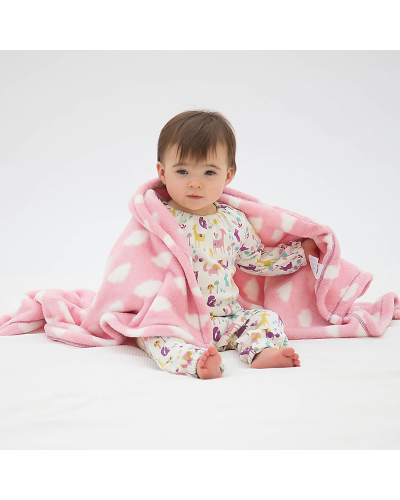 Kite Cloud Fleece Blanket, Pink, 80 x 100 cm - Eco fiber girl