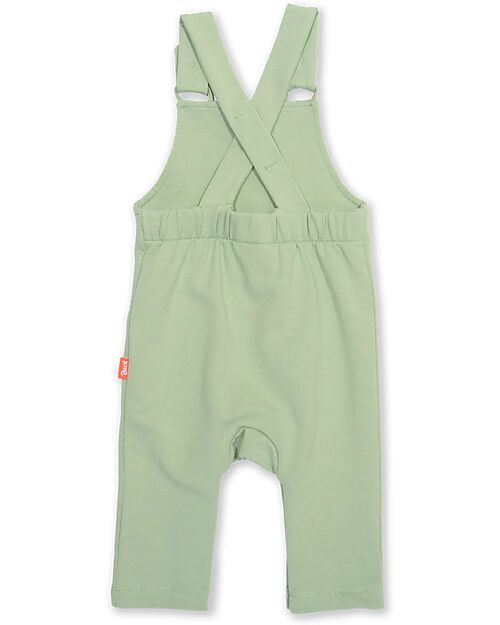 Kite Dungarees - Light Green - Bunny Print - with Front Pocket - Organic Cotton Dungarees