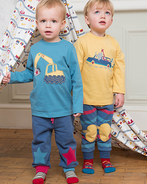 Kite Excavator Long Sleeve Top Blue- 100% Organic Cotton Sweatshirts