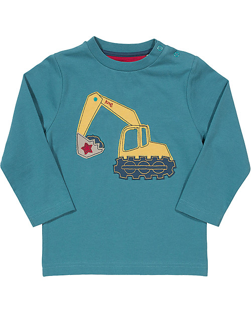 Kite Excavator Long Sleeve Top Blue- 100% Organic Cotton Sweatshirts