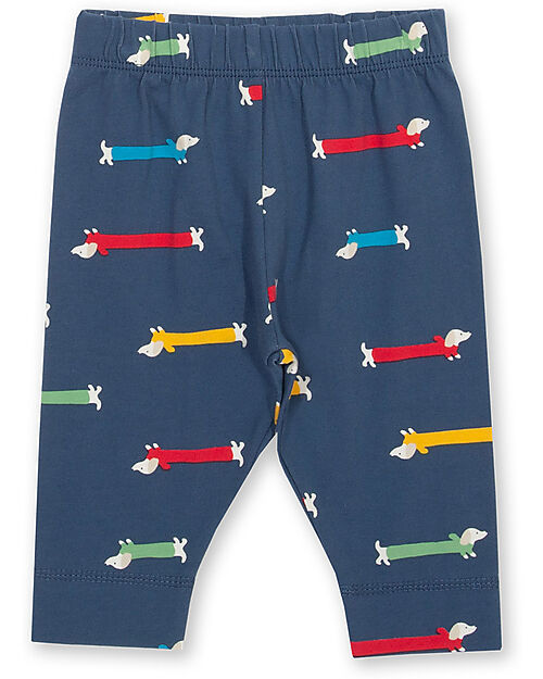 Kite Footless Leggings - Silly Sausage -  Blu Navy - Organic Cotton Leggings