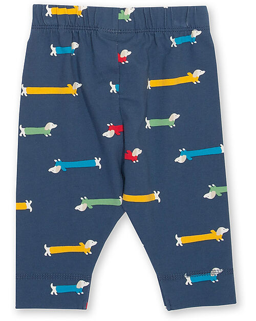 Kite Footless Leggings - Silly Sausage -  Blu Navy - Organic Cotton Leggings