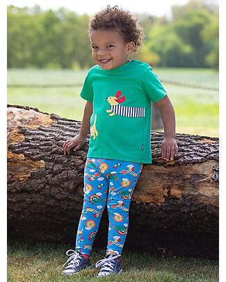Kite Leggings - Blue - Rainbow - with Elasticized Waist - Organic Cotton Jersey Leggings