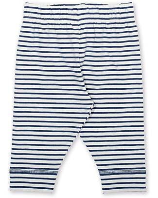 Kite Leggings - Blue Stripes - with Elasticized Waist - Organic Cotton Jersey Leggings
