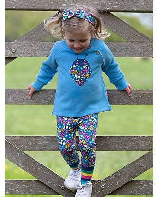 Kite Leggings - Floral - with Elasticized Waist - Organic Cotton Jersey Leggings