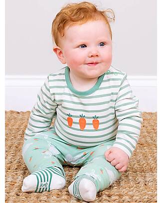 Kite Leggings - Light Green - Bunny Print - with Elasticated Waist - Organic Cotton Leggings